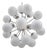 21st Century Nova Polished Nickel Glossy White Murano Sputnik Chandelier by Fabio LTD For Sale