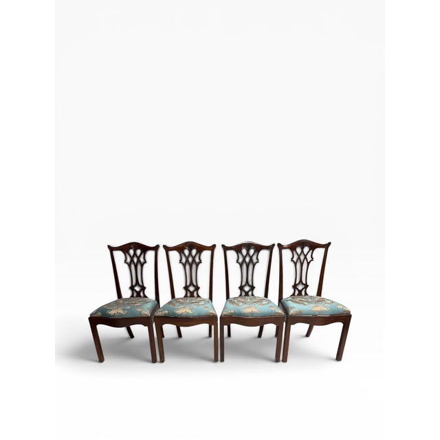 Maitland - Smith Reupholstered Dining Chairs- Set of 4 For Sale - Image 9 of 13