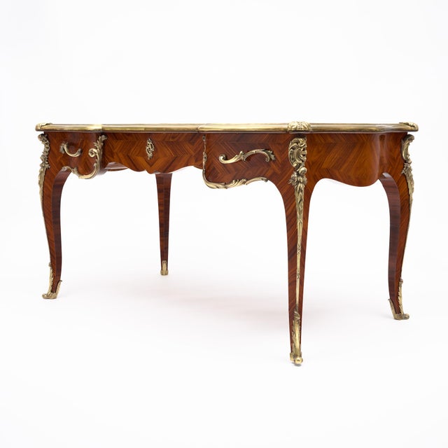 French Louis XV Style Ormolu-Mounted Bureau Plat, in the Manner of François Linke, Circa 1900 For Sale - Image 9 of 9