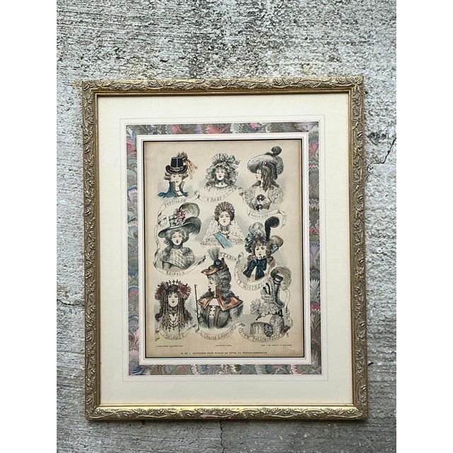 Vintage 18th Century French Coiffure Etching For Sale - Image 12 of 12