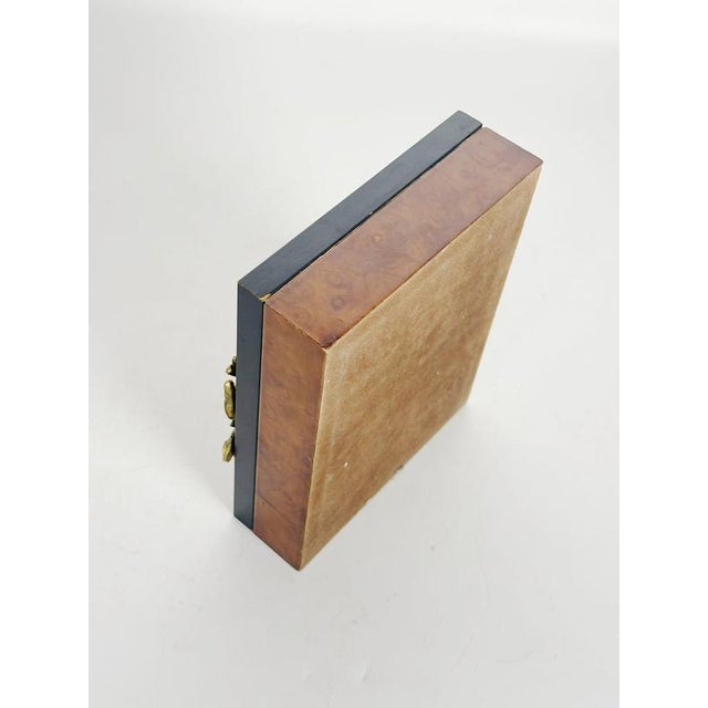 20th Century Brass, Glass and Burl Wood Box, France For Sale - Image 14 of 15