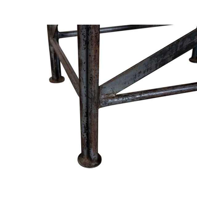 1940s Vintage Industrial Style Side Table For Sale - Image 5 of 5
