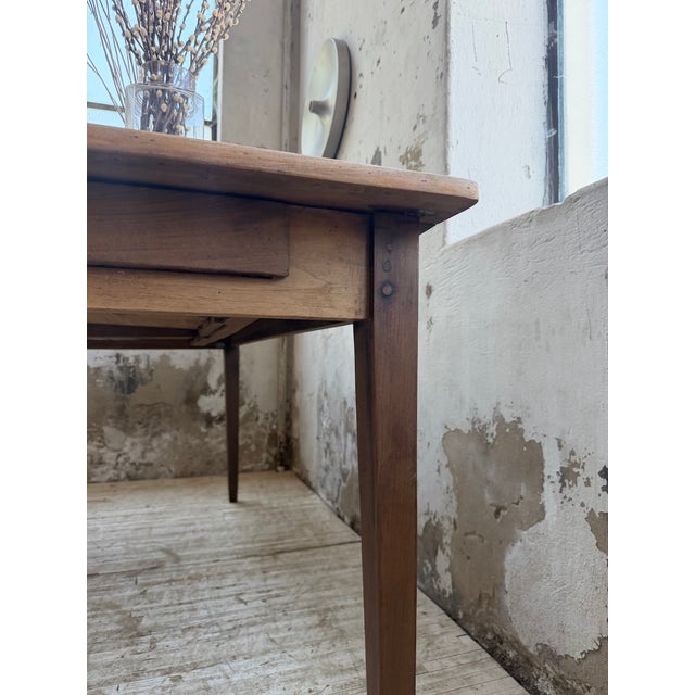Farmhouse Walnut Table with Spindle Legs, 1950 For Sale - Image 12 of 18