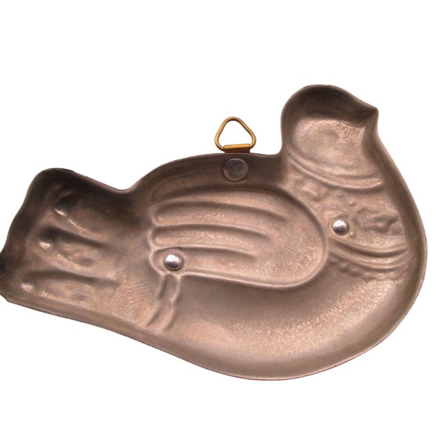 Vintage Copper Partridge Dove Shaped Cookie Cutter Brass Handle Holiday ...