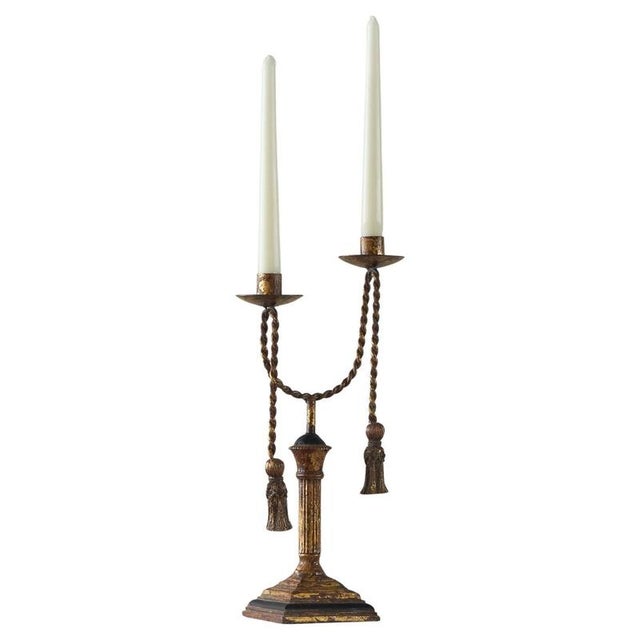 Neoclassical Rope and Tassel Candleholder, 1970s For Sale - Image 10 of 10