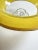 Yellow Early 20th Century Art Deco Glass Pedestal Compote or Candy Dish Yellow With Gold Trim, Fleur-De-Lis Handle For Sale - Image 8 of 16