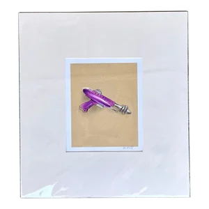Contemporary Hand Signed Original Print of Space Age Water Pistol