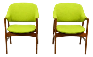 Danish Modern Ingmar Style Lounge Chairs- Pair