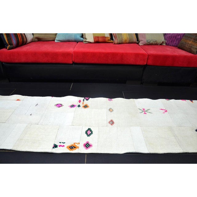 Vintage Hemp Patchwork Runner Rug, 1960s, in Flawless conditions. Designed 1960 to 1969