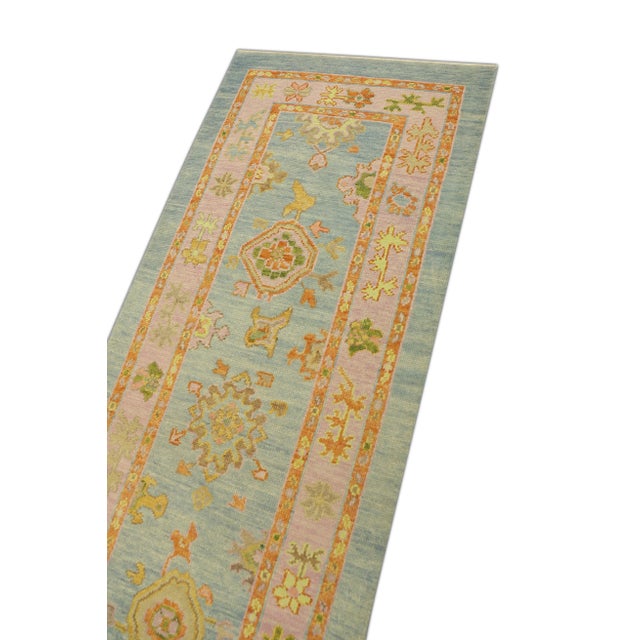 Turkish Modern Turkish Oushak Rug 3' x 8'6" For Sale - Image 3 of 5