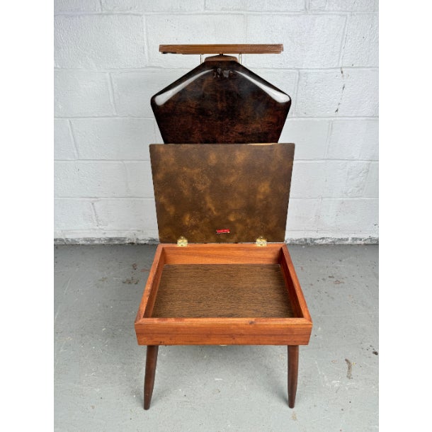 Brown Mid 20th Century Gentleman's Valet Chair by Pearl-Wick For Sale - Image 8 of 12