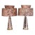 Mid 20th Century MCM Atomic Era Lamps With Shades, Restored - A Pair For Sale