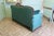 Large Reception Salon Chaise Lounge in Green Velvet For Sale - Image 4 of 9