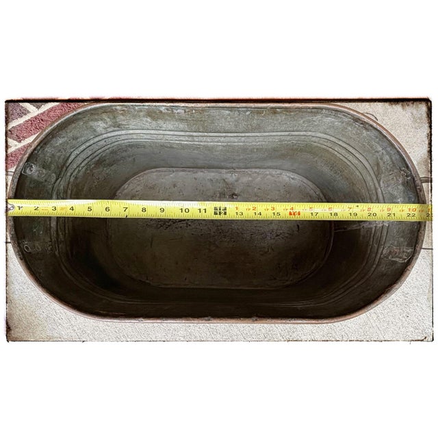 19th C. Copper Boiler Wash Tub American Primitive With Lid For Sale - Image 11 of 12