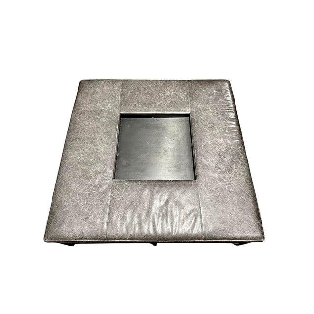 Modern Baker Furniture Porter Coffee Table Ottoman by Bill Sofield For Sale - Image 3 of 5