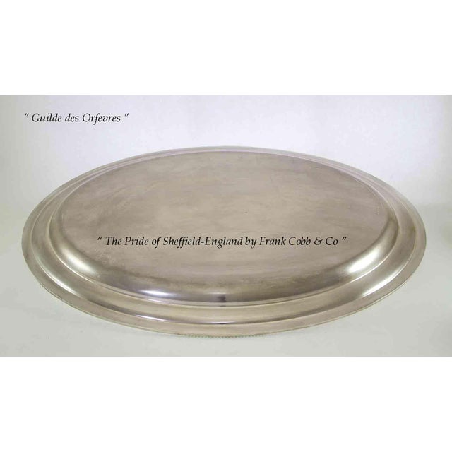 1970’s Vintage/New Silverplate Oval Platters With Acanthus Leaves Applied Border- Set of 2 For Sale In New York - Image 6 of 15