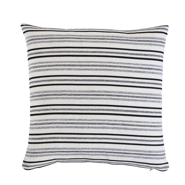 Contemporary Schumacher Poplar Indoor & Outdoor 24" Pillow in Carbon For Sale - Image 3 of 3