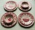 Johnson Bros "Old Britain Castles" Red Transferware Breakfast Set, 8 Pieces — C. 1980s, England For Sale - Image 6 of 18