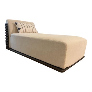 Restoration Hardware Trelica Aluminum Chaise Lounge by Bina & Sasson For Sale