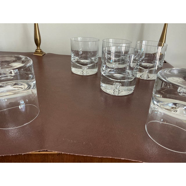 1980s Vintage Hand Blown Double Old-Fashion Glasses From Crate & Barrel by Donatello Glasses – Set of 6of Six For Sale - Image 5 of 5