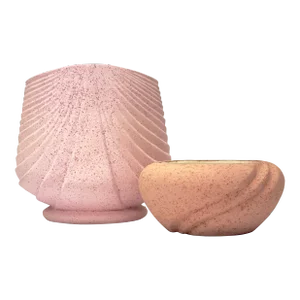 Mixed Pinks Matte Flecked Ceramic Planter Curation - Group of 2