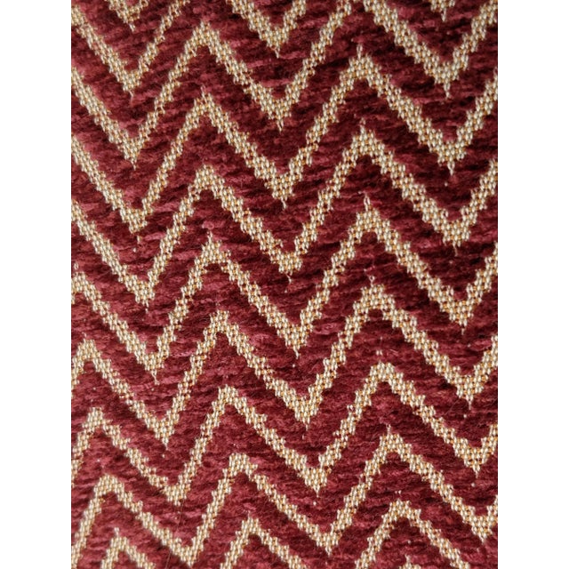 Early 21st Century Custom Decorator Chenille Chevron Missoni Style Lumbar Pillows- A Pair For Sale - Image 5 of 11