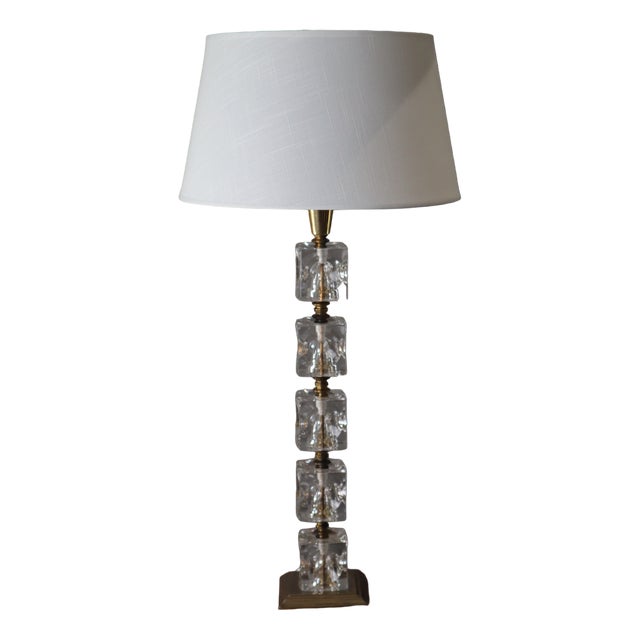 German Table Lamp in Lead Crystal from Peill & Putzler, 1960 For Sale