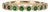 Zambian Emerald Band in Solid 14k Gold – Round Accents – A Timeless Jewelry, Size 6.75 For Sale
