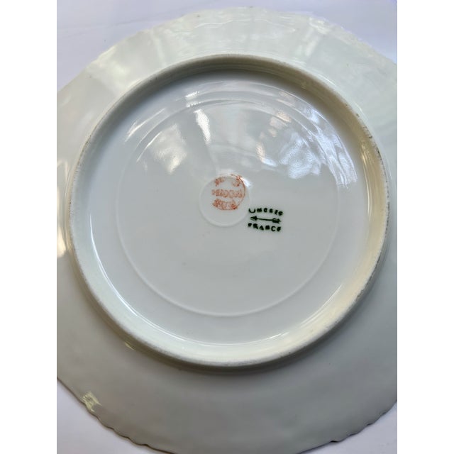 1900s Limoges Hand Painted Floral Porcelain Plates - a Pair For Sale - Image 17 of 18
