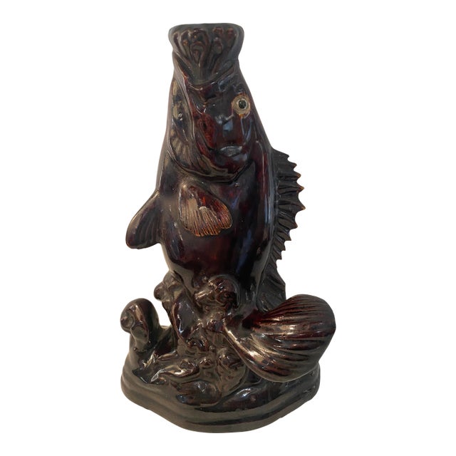 Antique Vintage Glazed Carp Fish For Sale