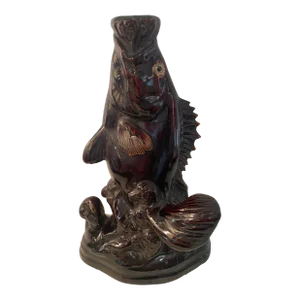 Antique Vintage Glazed Carp Fish