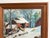 Rustic Large 1963 Signed Oil Painting Winter Landscape Red Barn Snow Scene Rustic Farm by L. Brade For Sale - Image 3 of 18