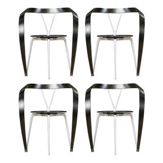 Model 952 Reverse Chairs by Andrea Branzi for Cassina, 1990s, Set of 4 For Sale