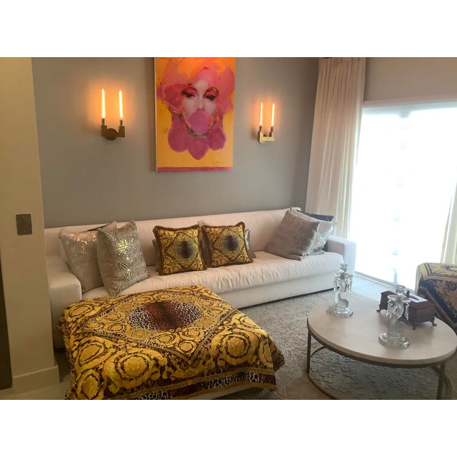 Copper Vintage Atelier Versace Fabric Pillows - a Pair For Sale - Image 8 of 12