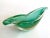 Barovier & Toso Barovier & Toso Mid Century Modernist Murano Art Glass Pistachio Green Gold Leaf Fleck Bullicante Winged Crescent Sommerso Bowl Vase For Sale - Image 4 of 13
