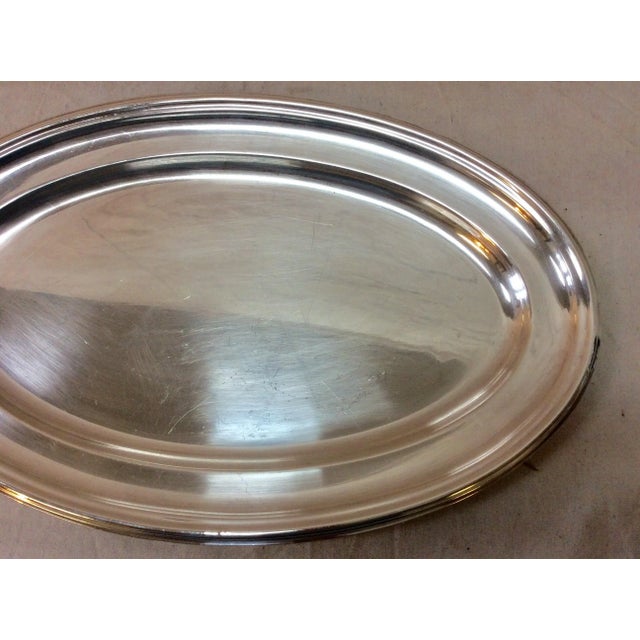 Early 20th Century French Hotel Silver Silverplate Serving Platter For Sale - Image 6 of 10