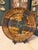 Vintage Frères Cloutier French Studio Art Pottery Charger Plate - Mid Century Modern 11" Abstract Lava Woodgrain Glaze, Signed Cloutier C. 1970 For Sale