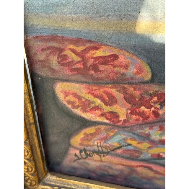 Large Vintage Signed “Chami” Orientalist Oil Painting in Gilt Frame For Sale In Raleigh - Image 6 of 13