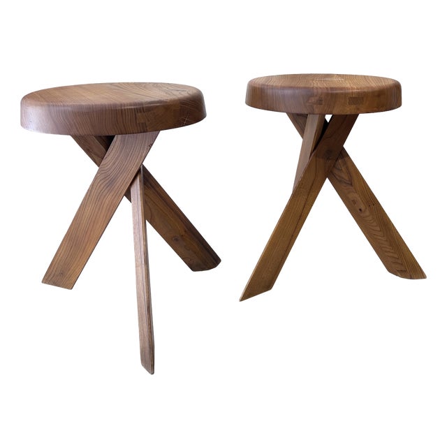 S28 Stools by Pierre Chapo, 1970, Set of 2 For Sale
