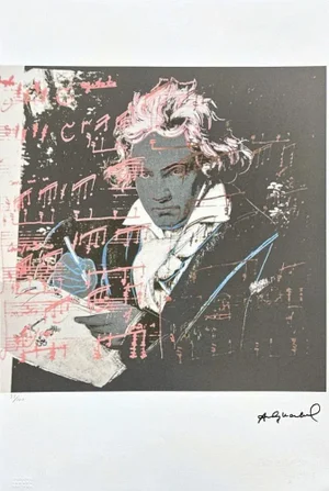 After Andy Warhol, Beethoven - Black-Brown , 1980s, Lithograph