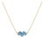 Swiss Blue Topaz Cluster Necklace | Dainty Pear Cut Gemstone Chain Link Necklace | December Birthstone Jewelry For Sale