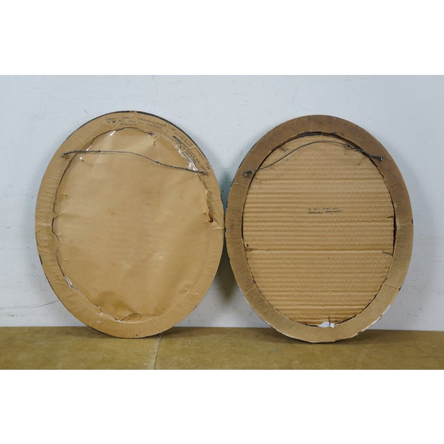 Antique Victorian Enhanced Oval Family Portraits Great Grandmother 17" - Set of 2 For Sale - Image 11 of 11