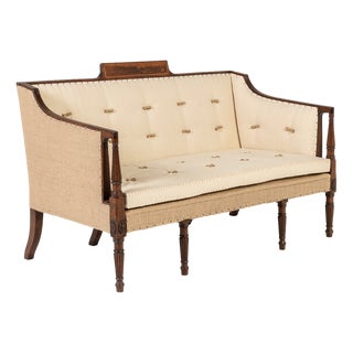 Antique English Regency Mahogany Sofa, 1800s For Sale