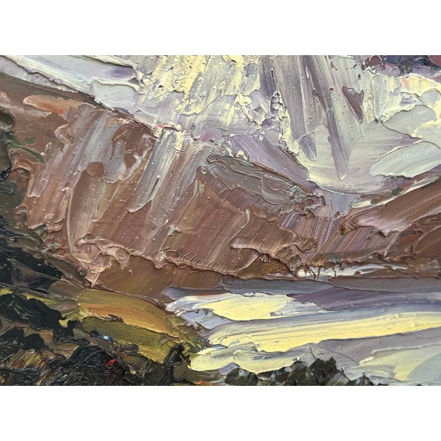 Impasto Oil Painting of Derwent Water in Keswick in the Lake District of England 2011 For Sale - Image 6 of 17