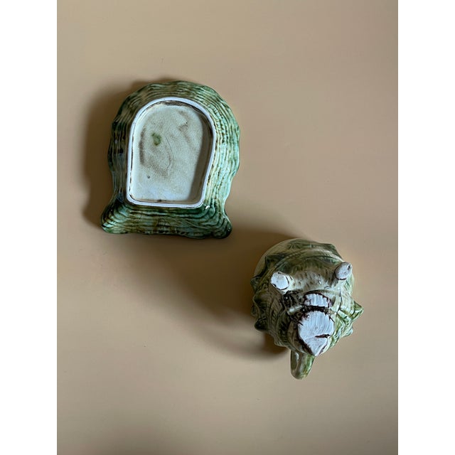 Brutalist Glazed Ceramic Shell Coffee Service for 6, Japan, 1950, Set of 15 For Sale - Image 14 of 18