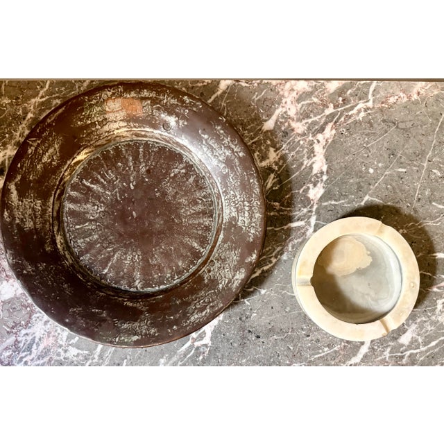 Large Round Vintage Ashtray, Vide Poche in White Onyx Marble in the Style of Angelo Mangiarotti, Italy, 1970s For Sale In San Antonio - Image 6 of 12
