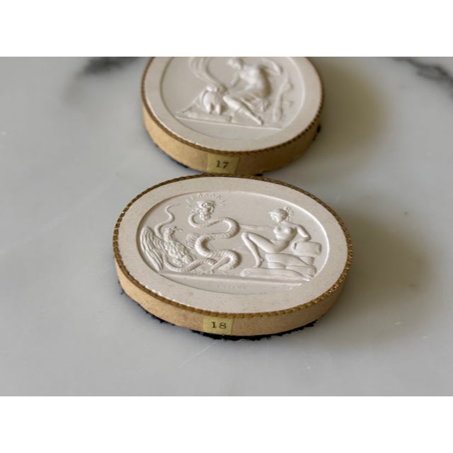 19th Century Italian Plaster Intaglio Reliefs by John Tyrell - A Pair For Sale - Image 4 of 8
