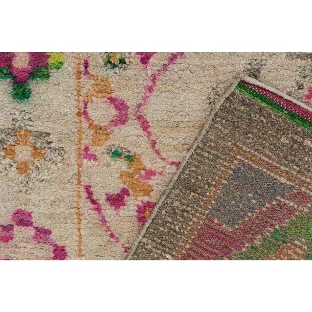 Textile Rug & Kilim’s Moroccan Style Rug in Beige With Vibrant Geometric Patterns For Sale - Image 7 of 7
