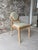 2020s Sage Green Upholstered Vanity Chair With Sculptural Wood Frame For Sale - Image 5 of 7