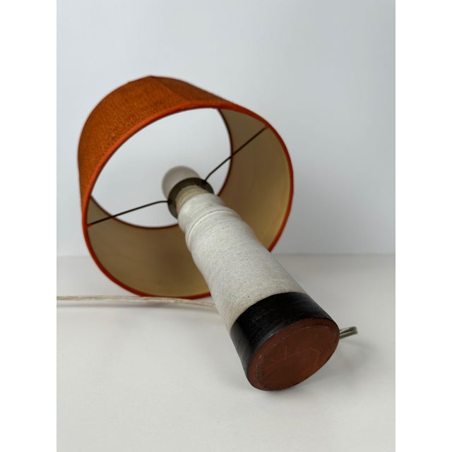 Textile Vintage Table Lamp in Ceramic, 1970s For Sale - Image 7 of 10